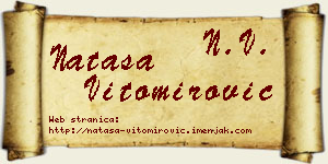Nataša Vitomirović vizit kartica